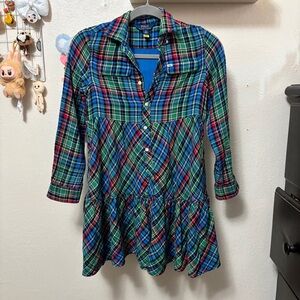 Polo Ralph Lauren Girls Plaid Shirt Dress Size 10